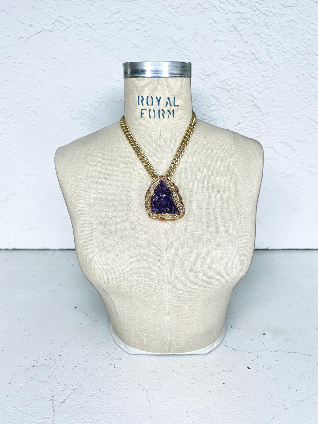 Amethyst Triangle Amulet #34