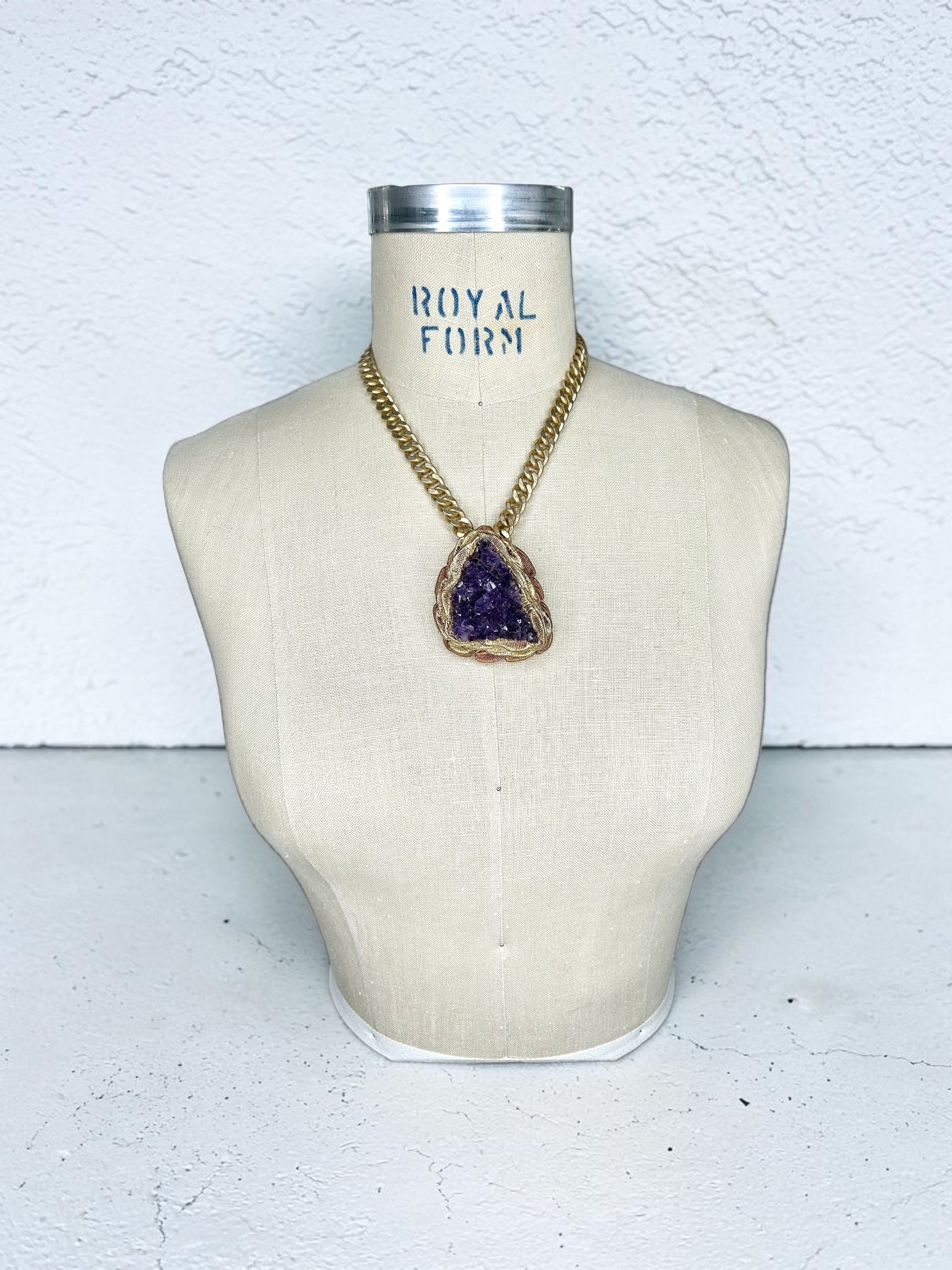 Amethyst Triangle Amulet #34