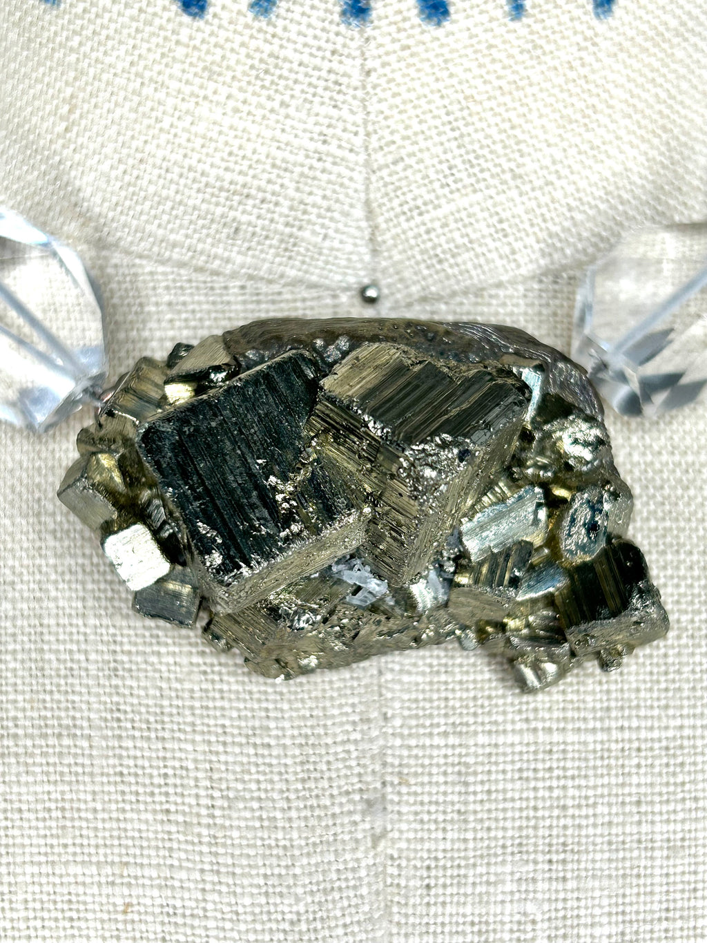 Pyrite & Cut Quartz Collar #31