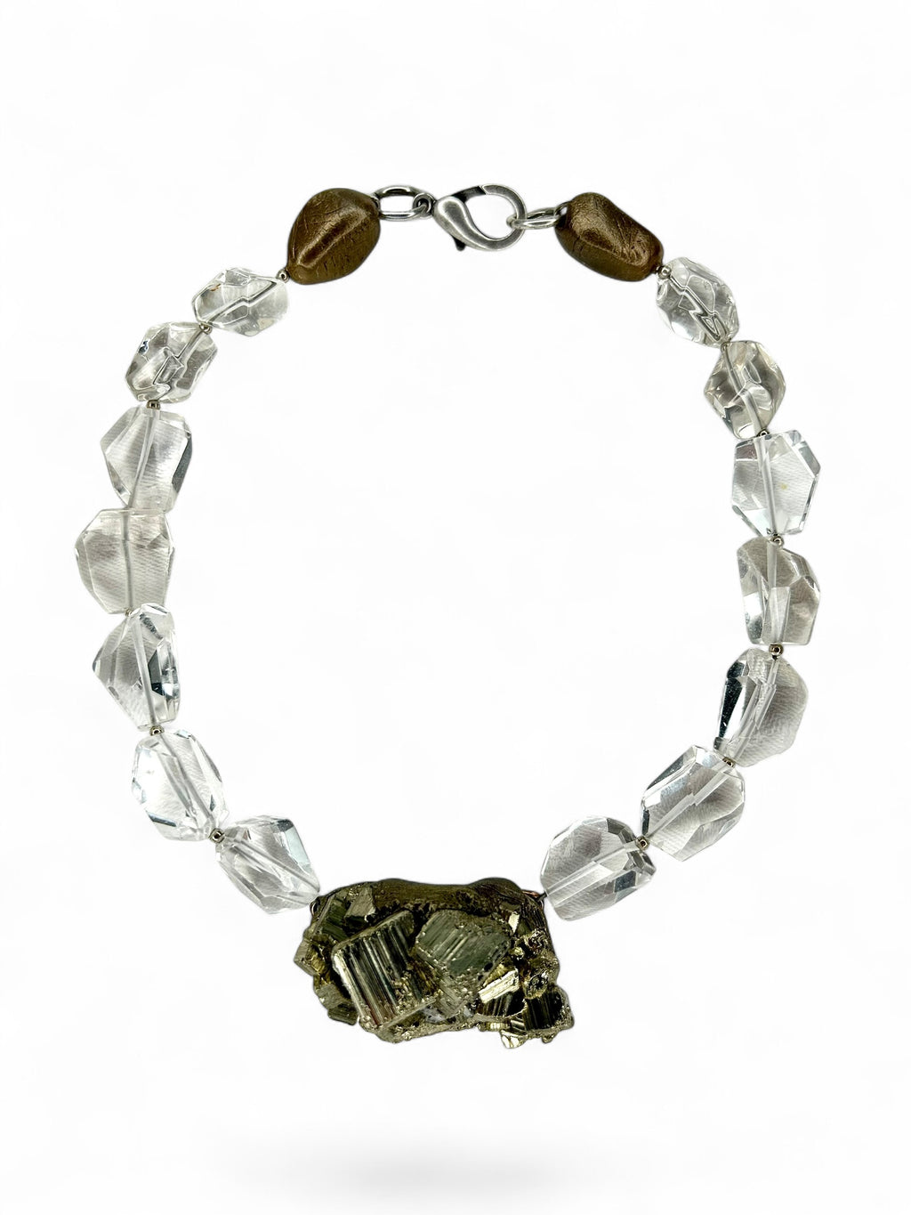 Pyrite & Cut Quartz Collar #31
