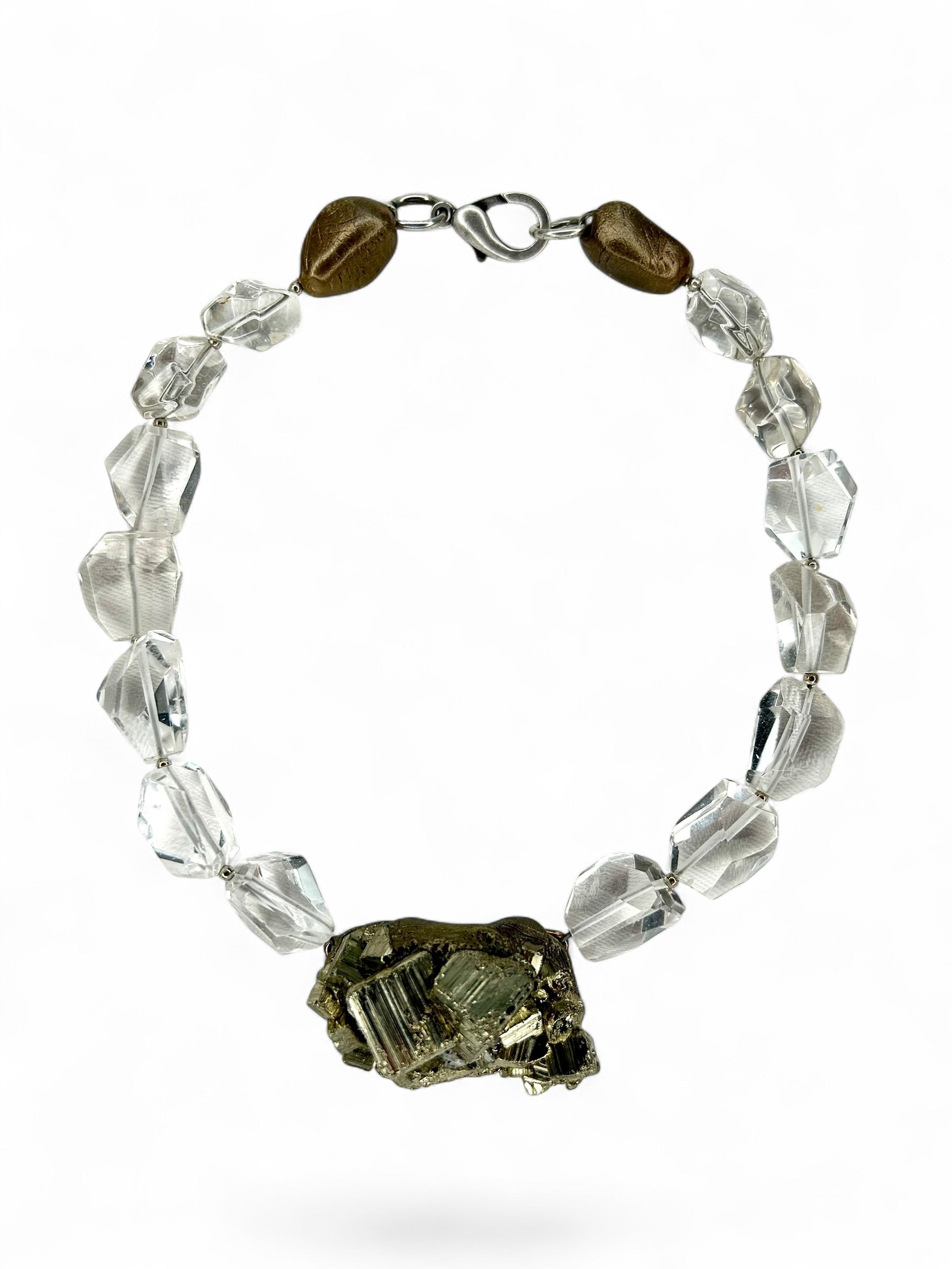 Pyrite & Cut Quartz Collar #31