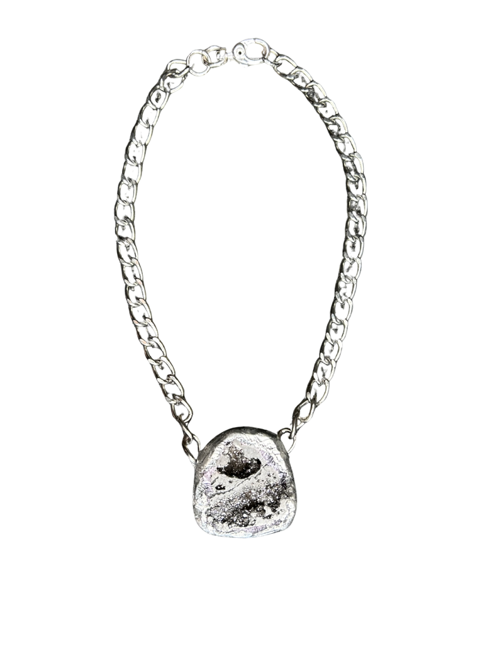 Pyrite Geode Necklace #46