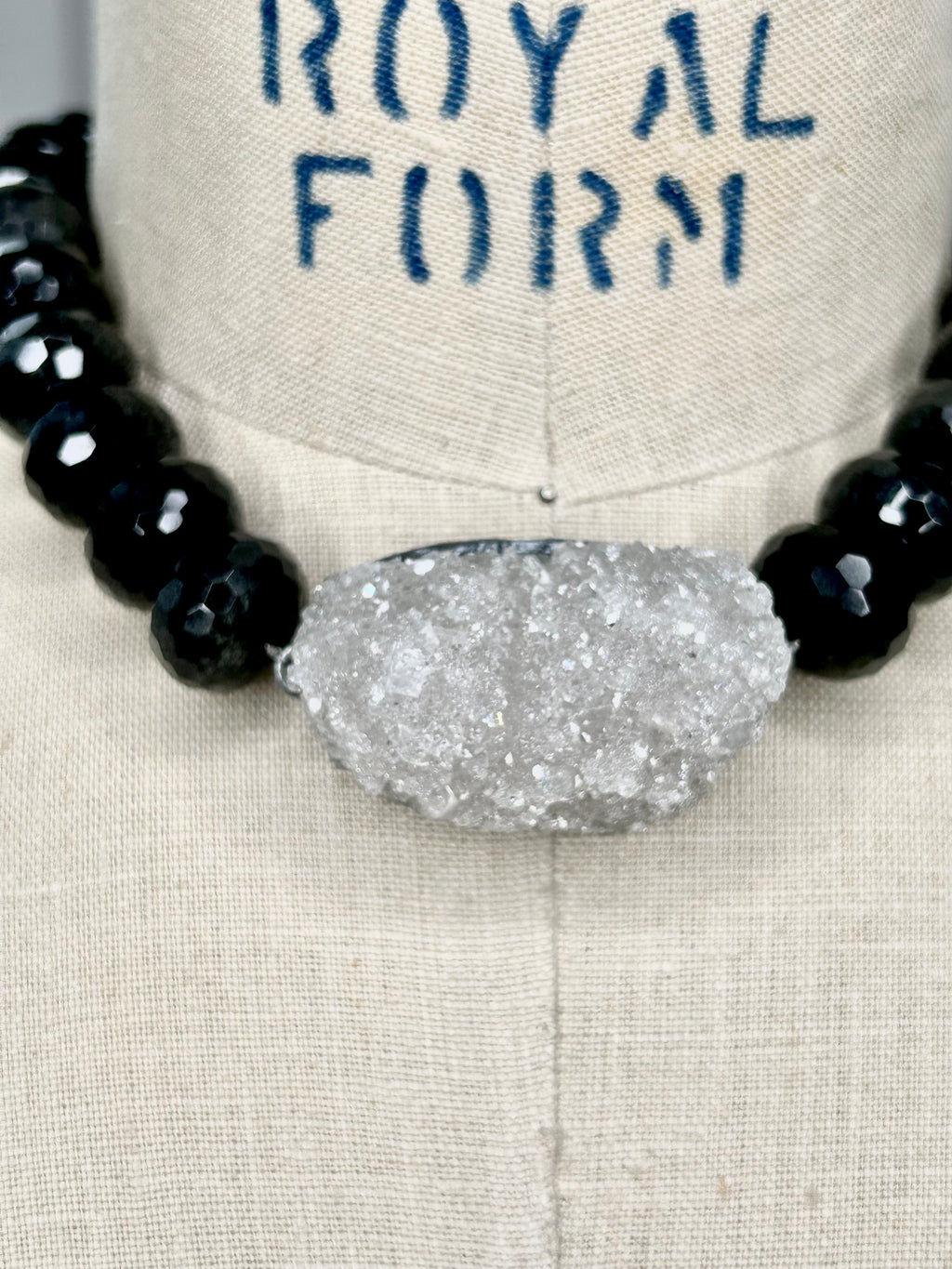 Quartz & Obsidian Collar #32