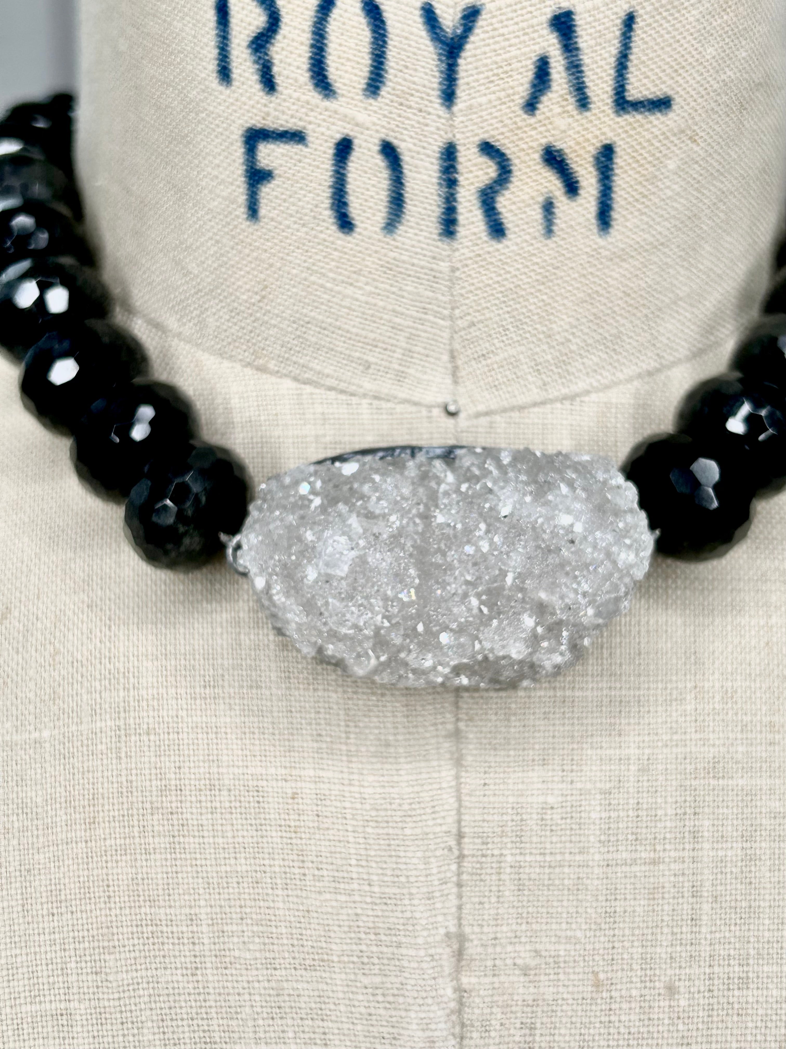 Quartz & Obsidian Collar #32