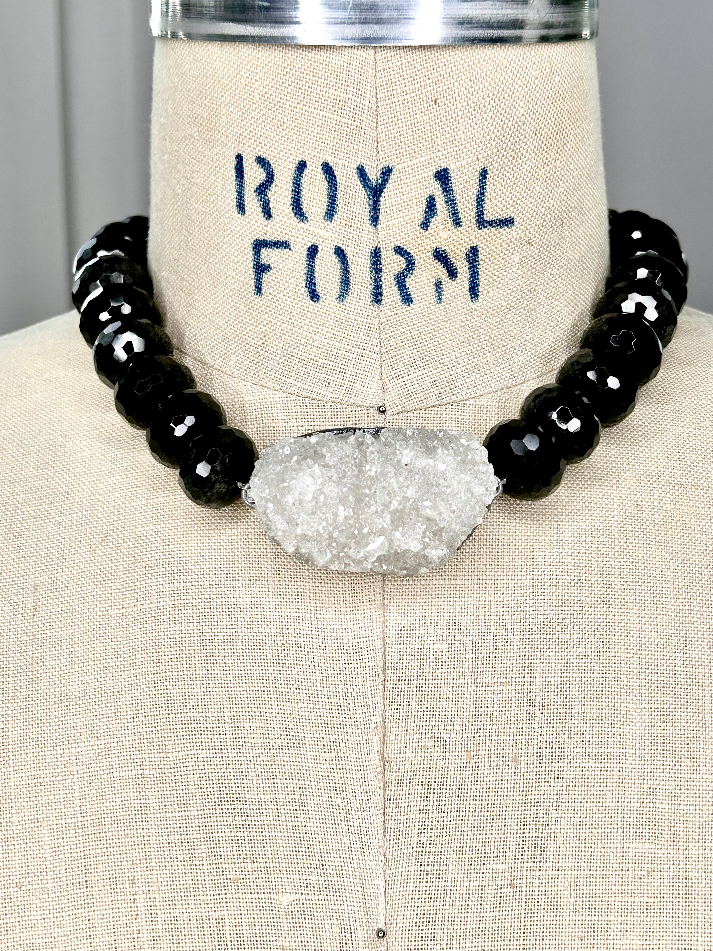 Quartz & Obsidian Collar #32