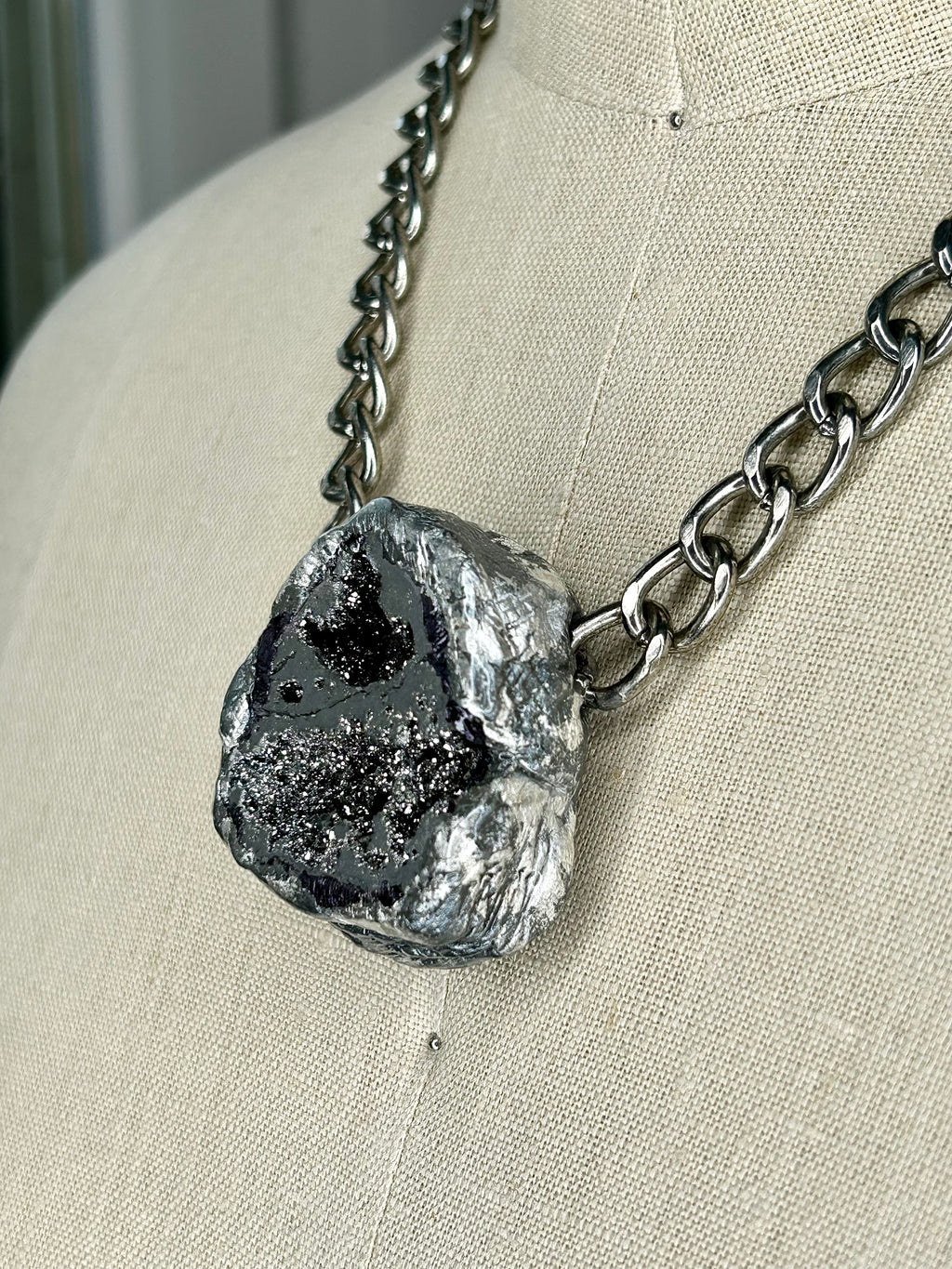 Pyrite Geode Necklace #46