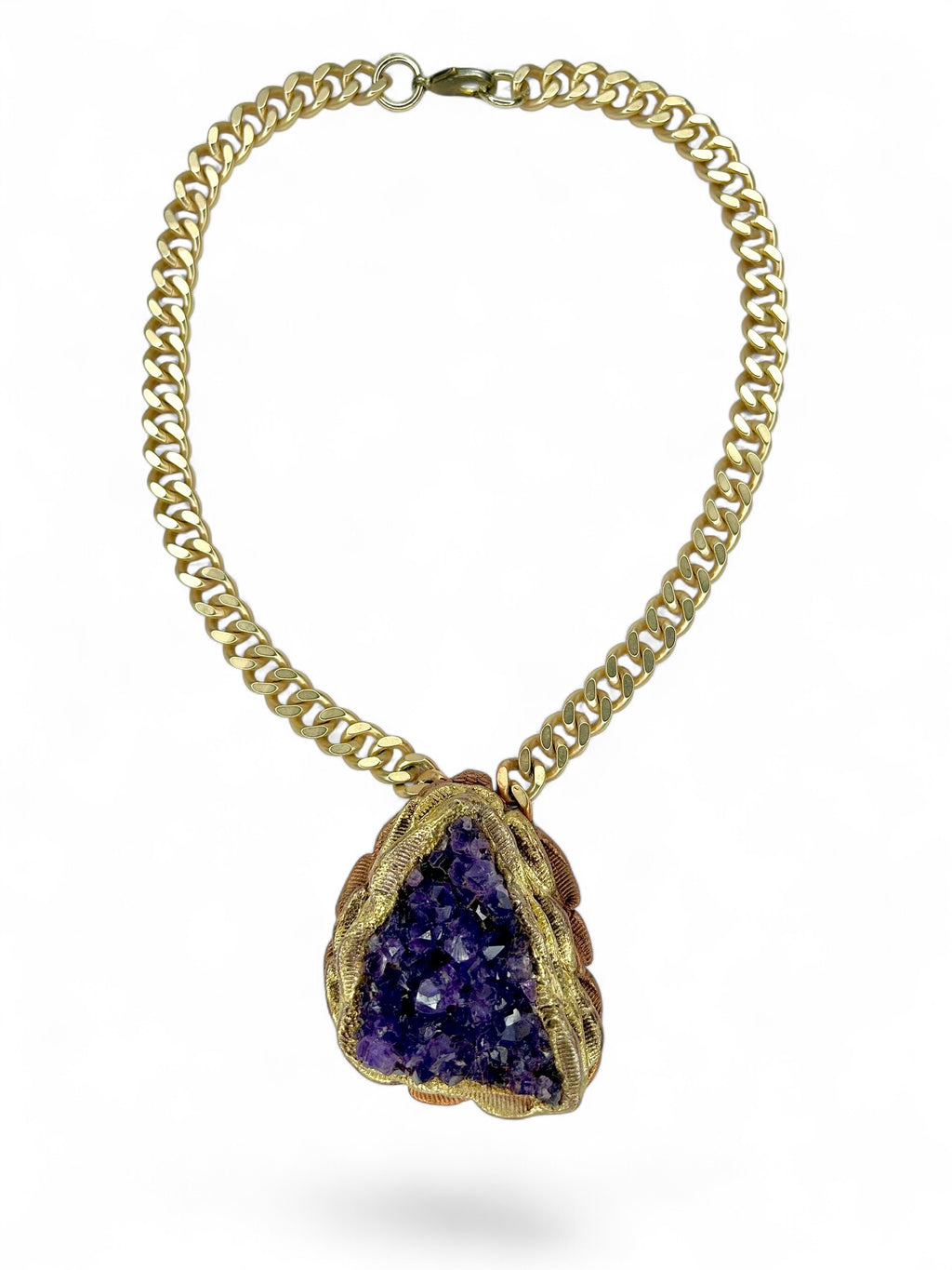 Amethyst Triangle Amulet #34