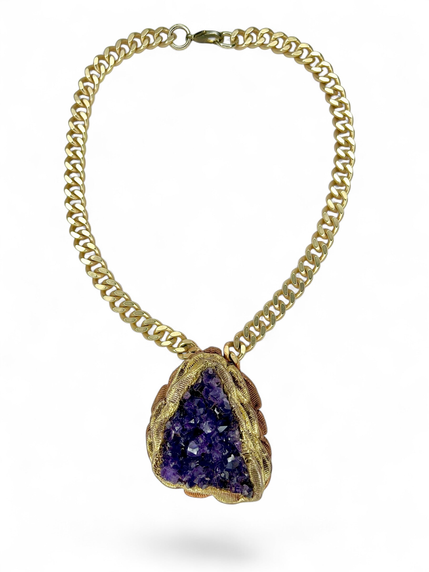 Amethyst Triangle Amulet #34