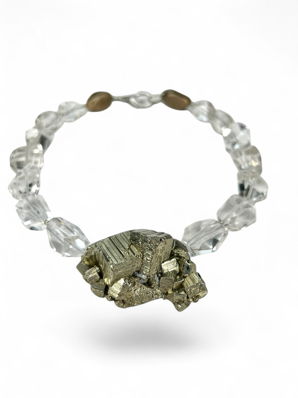 Pyrite & Cut Quartz Collar #31