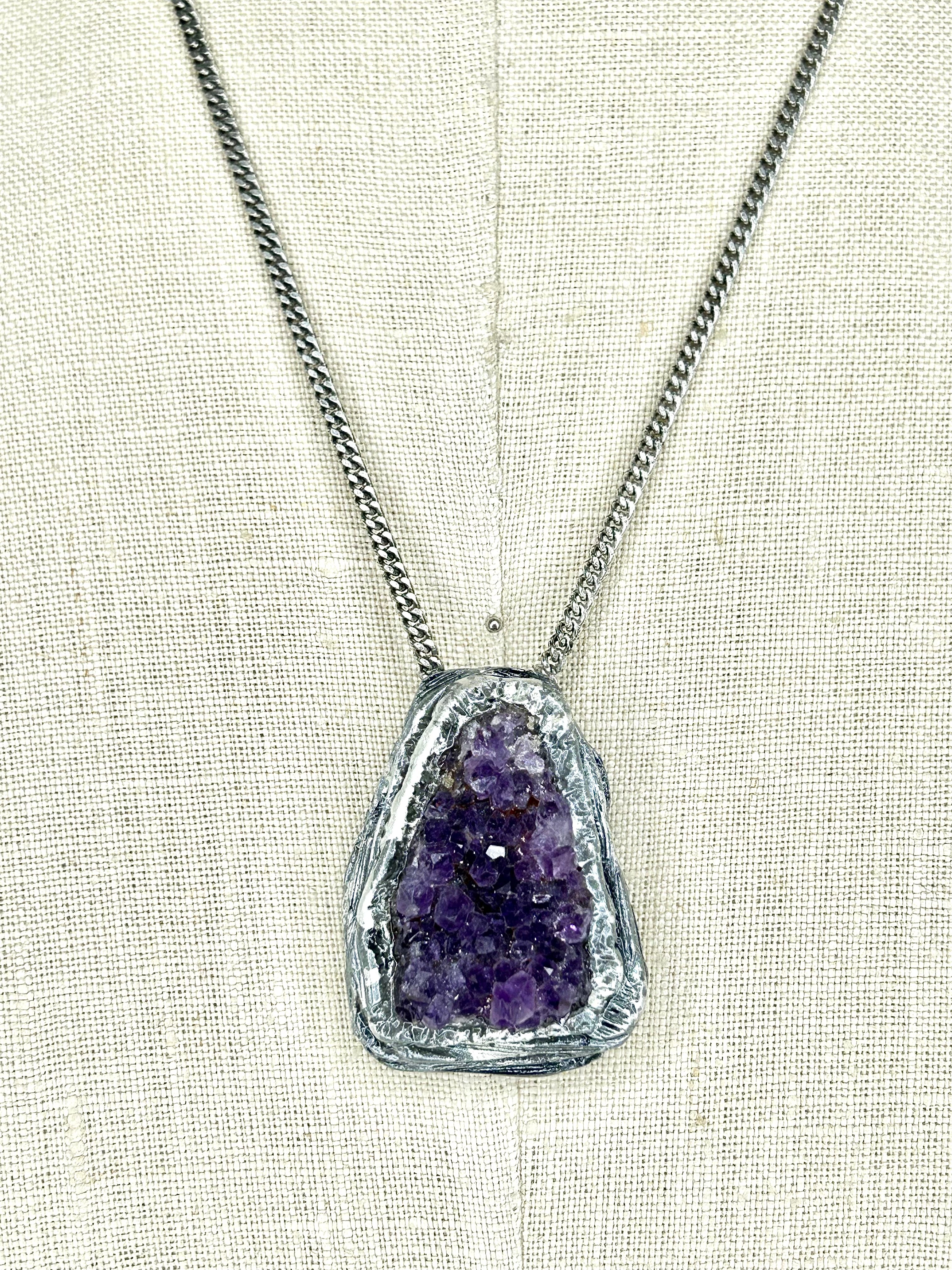 Amethyst in Fine Silver #41