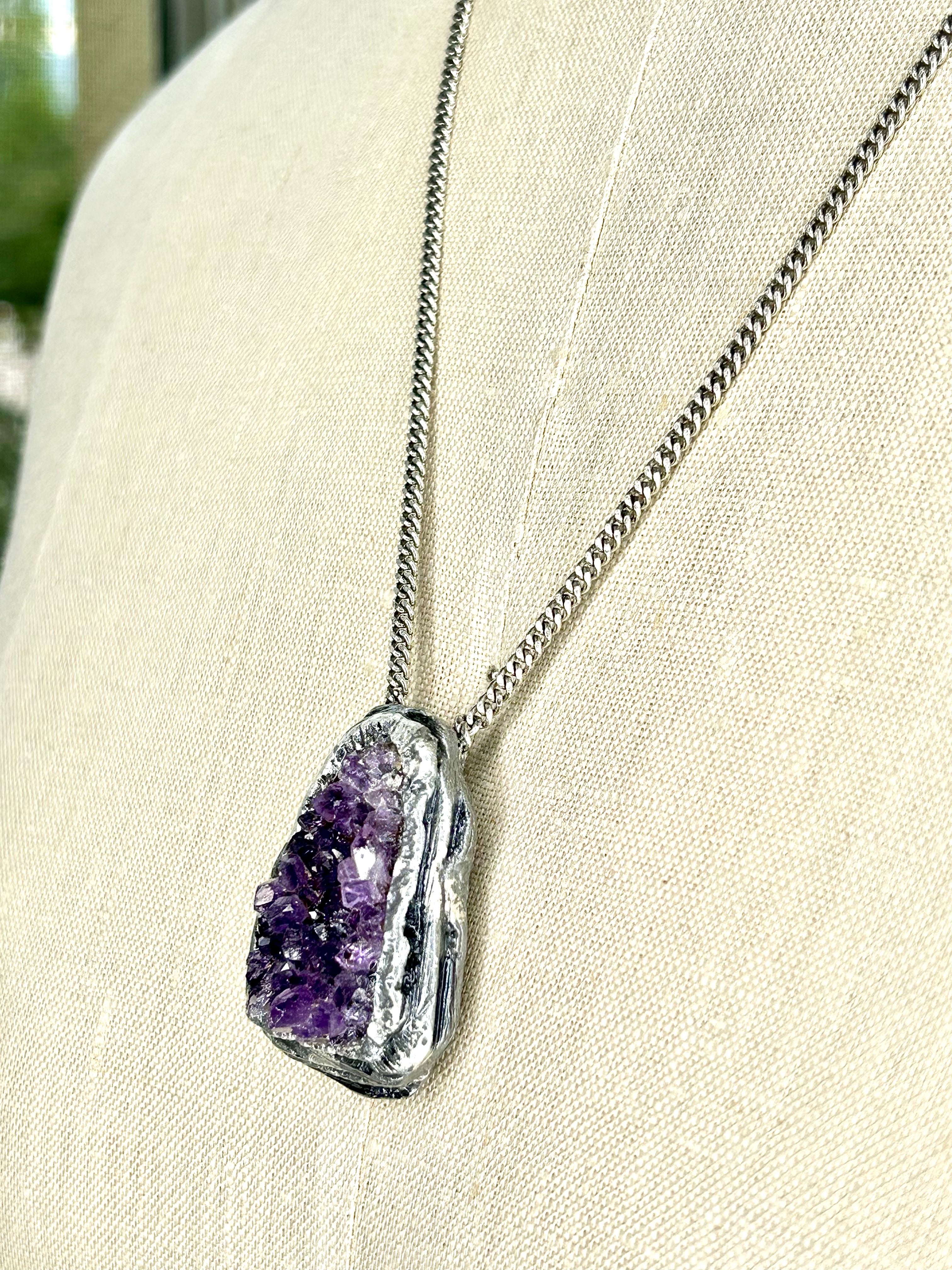 Amethyst in Fine Silver #41