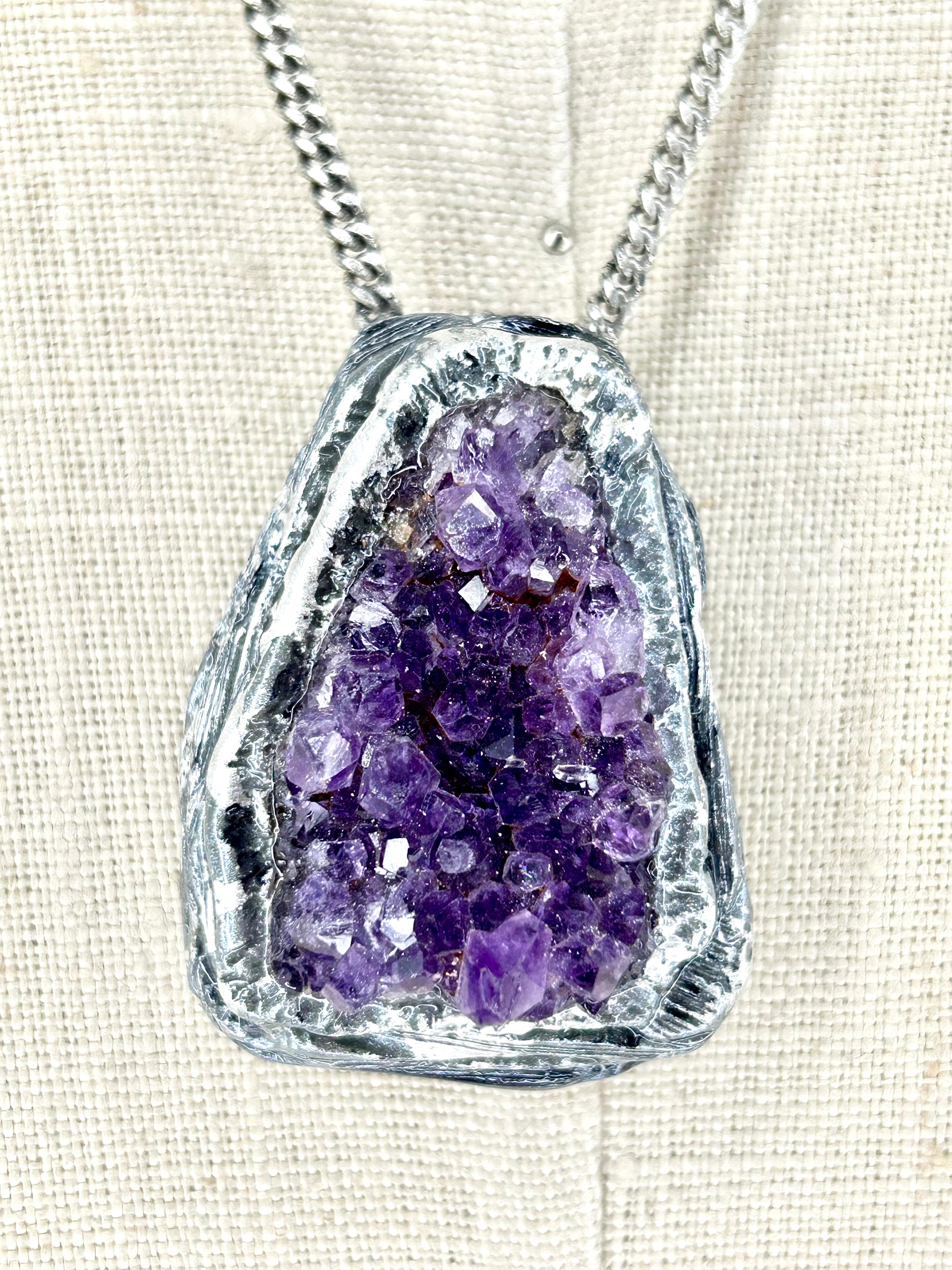 Amethyst in Fine Silver #41